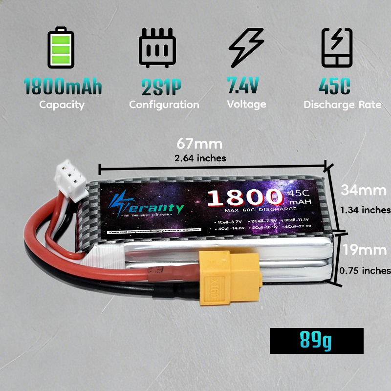 Bateria Lipo TERANTY 2S 3S 4S  - Drone Battery Lipo avaliação e preço
