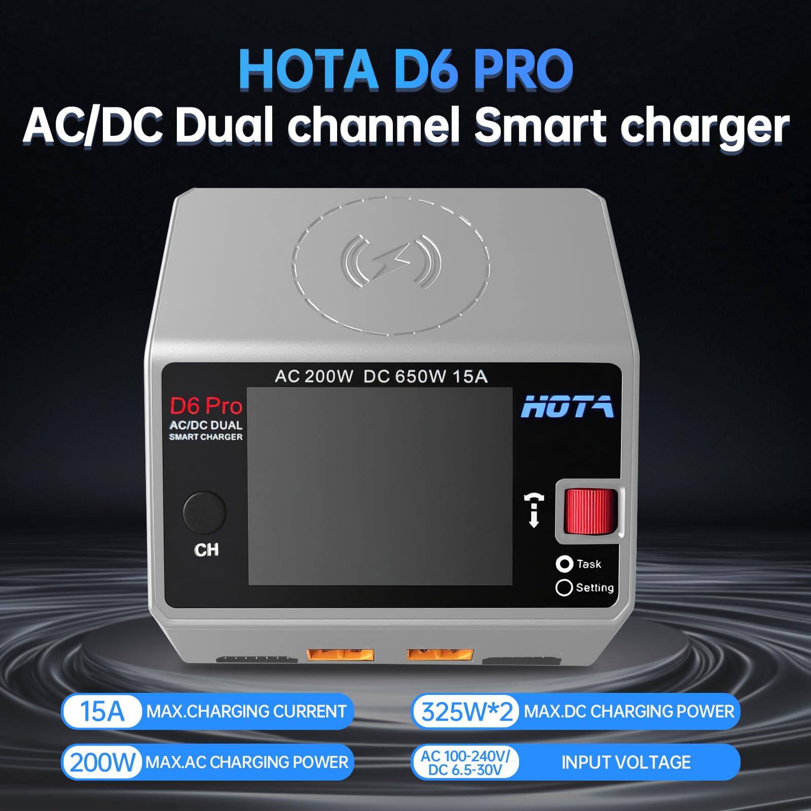 Novo hota d6 pro cinza ac 200w - Drone Battery Smart avaliação e preço