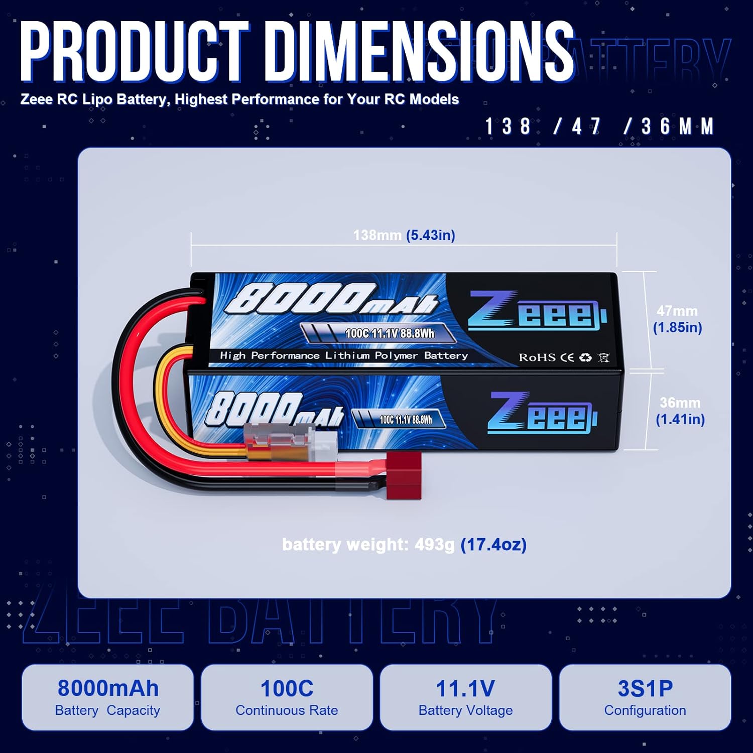 Zeee lipo 3s 8000mah bateria 1 - Drone Battery 3S avaliação e preço